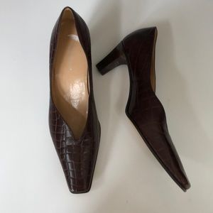 ✨✨vintage Worthington leather heels marked sz 8.5